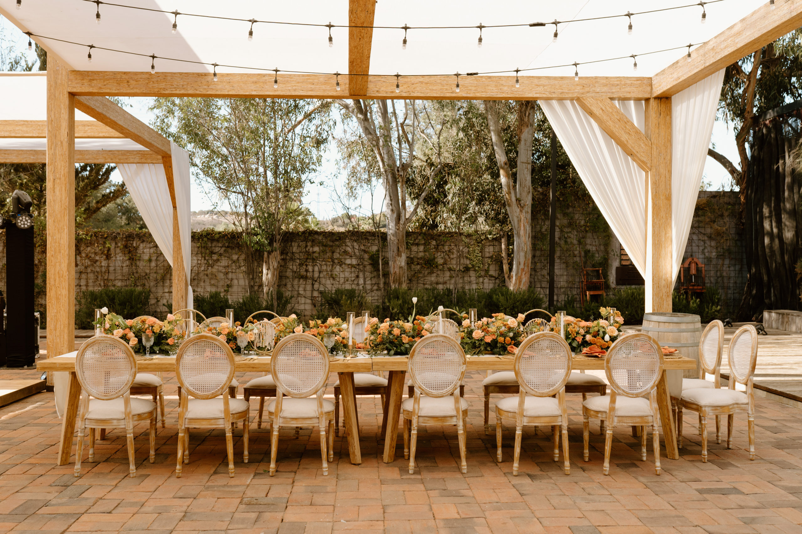 Wedding reception boho table