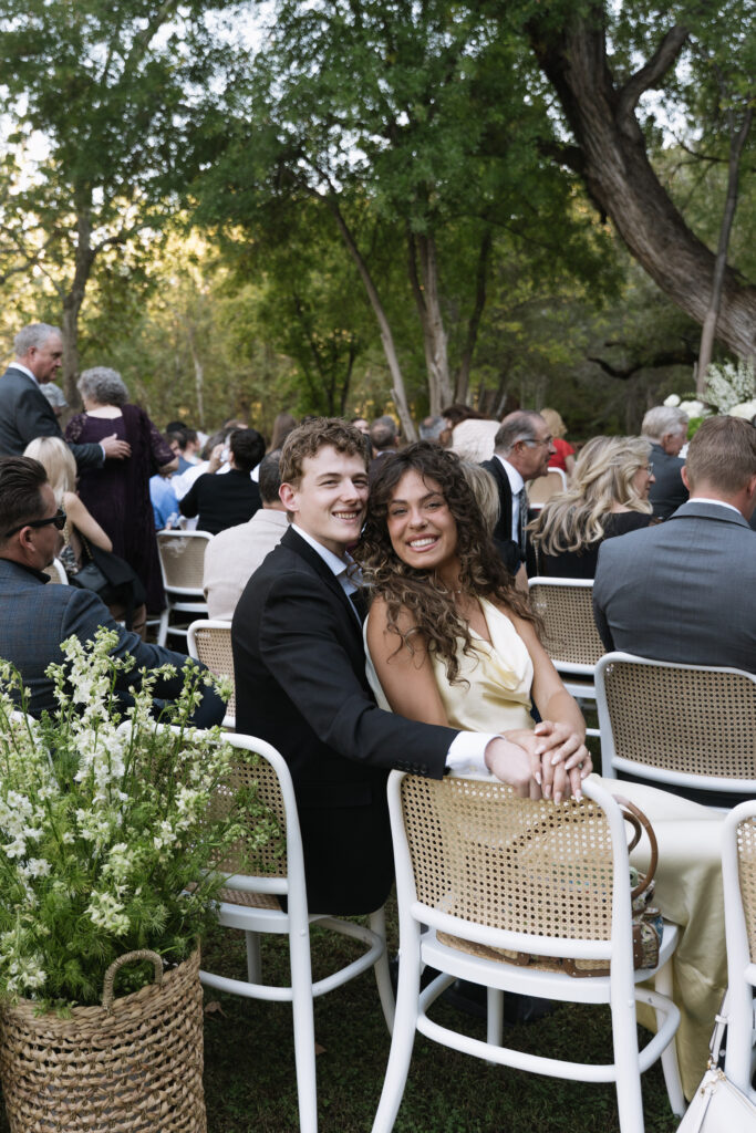 Guest seated before wedding ceremony at Los Lagos in Sedona